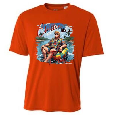 President Donald Trump Chillin Like A Felon Summer 2024 Cooling Performance Crew T-Shirt