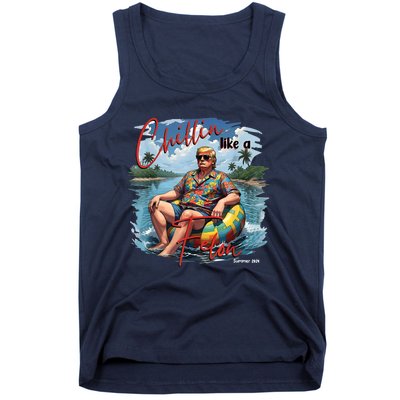 President Donald Trump Chillin Like A Felon Summer 2024 Tank Top