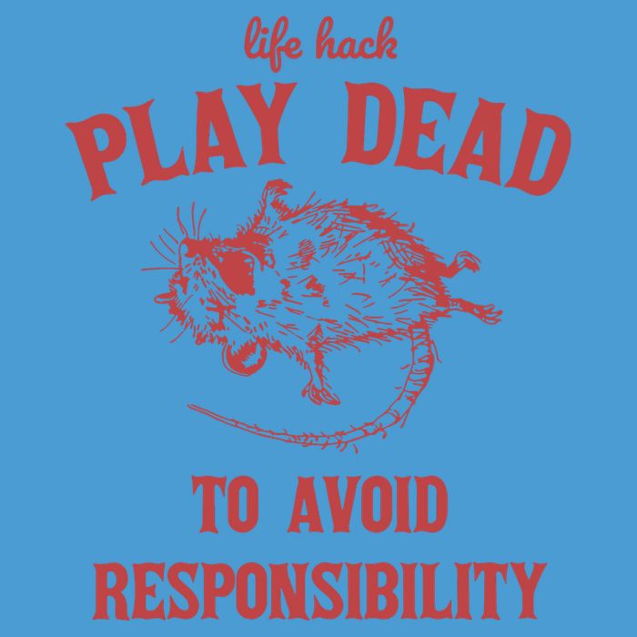 Play Dead To Avoid Responsibility Retro Tie Dye Hoodie