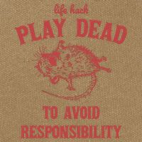 Play Dead To Avoid Responsibility Retro Cotton Canvas Backpack