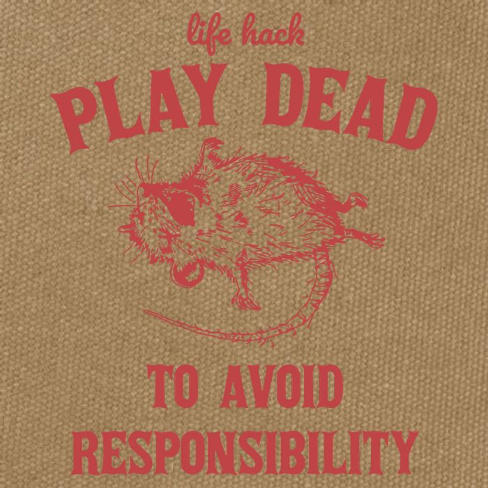 Play Dead To Avoid Responsibility Retro Cotton Canvas Backpack
