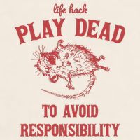 Play Dead To Avoid Responsibility Retro Garment-Dyed Women's Muscle Tee