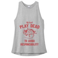 Play Dead To Avoid Responsibility Retro Ladies PosiCharge Tri-Blend Wicking Tank