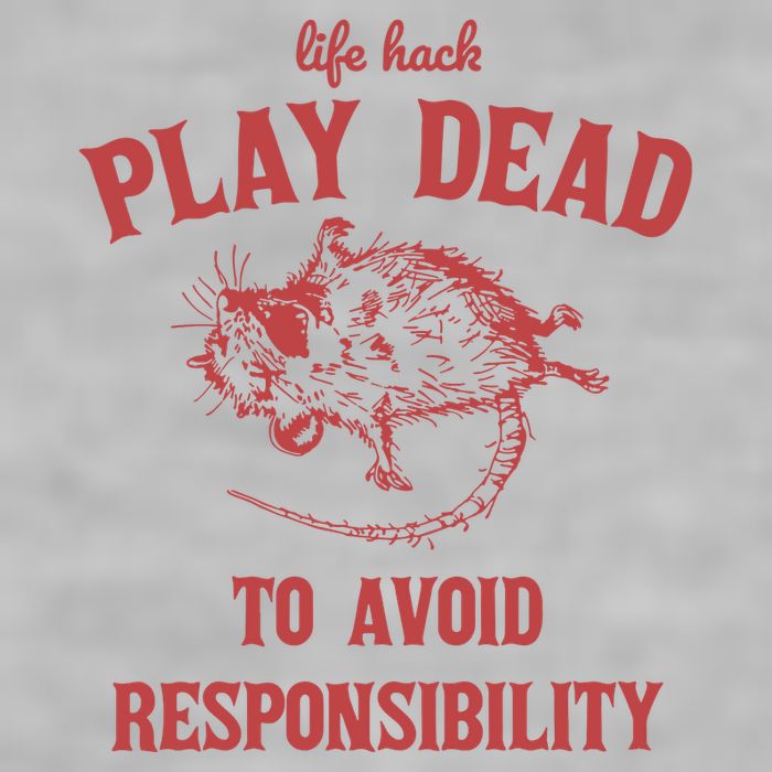 Play Dead To Avoid Responsibility Retro Ladies PosiCharge Tri-Blend Wicking Tank