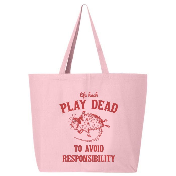 Play Dead To Avoid Responsibility Retro 25L Jumbo Tote