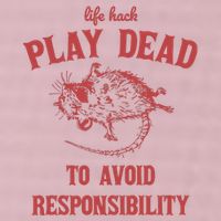 Play Dead To Avoid Responsibility Retro 25L Jumbo Tote