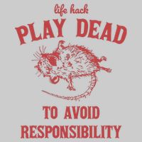 Play Dead To Avoid Responsibility Retro Tie-Dye T-Shirt