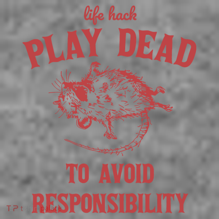 Play Dead To Avoid Responsibility Retro Toddler Hoodie