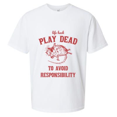 Play Dead To Avoid Responsibility Retro Sueded Cloud Jersey T-Shirt