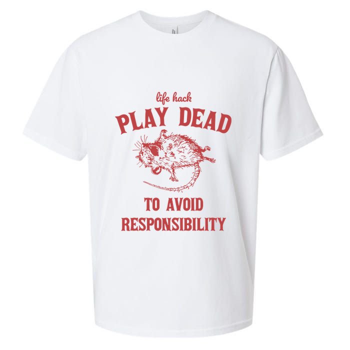 Play Dead To Avoid Responsibility Retro Sueded Cloud Jersey T-Shirt