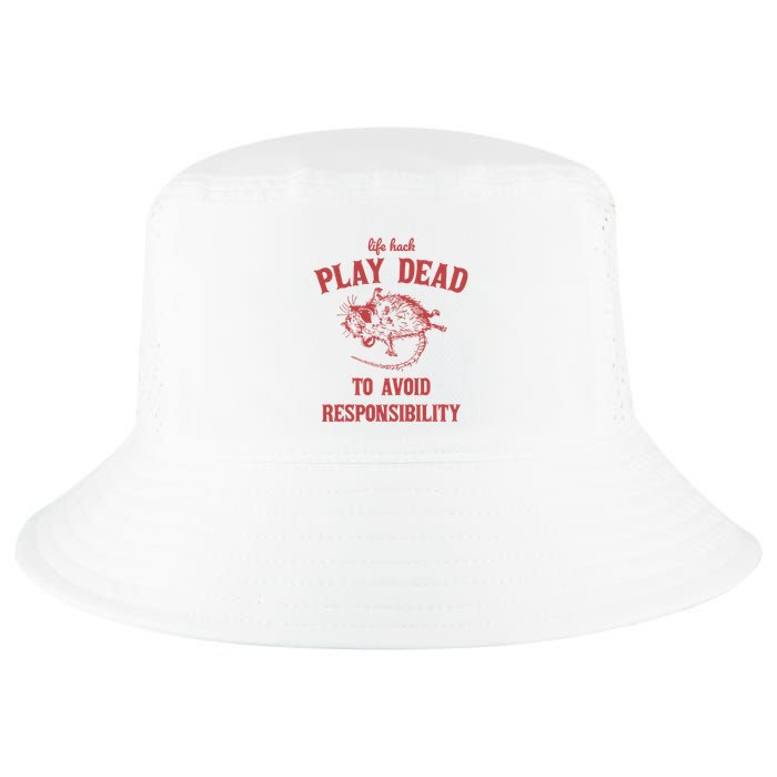 Play Dead To Avoid Responsibility Retro Cool Comfort Performance Bucket Hat