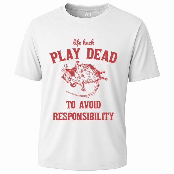 Play Dead To Avoid Responsibility Retro Performance Shirt
