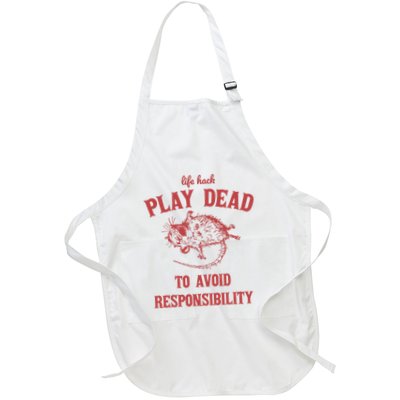 Play Dead To Avoid Responsibility Retro Apron