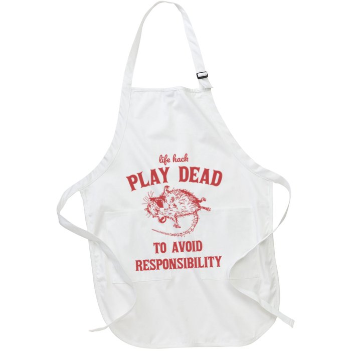Play Dead To Avoid Responsibility Retro Apron