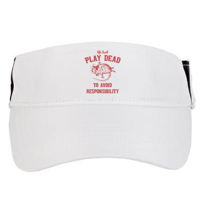 Play Dead To Avoid Responsibility Retro Adult Drive Performance Visor