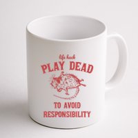Play Dead To Avoid Responsibility Retro Mug