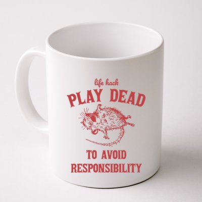 Play Dead To Avoid Responsibility Retro Mug
