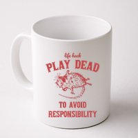 Play Dead To Avoid Responsibility Retro Mug