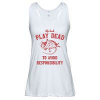 Play Dead To Avoid Responsibility Retro Ladies Essential Flowy Tank