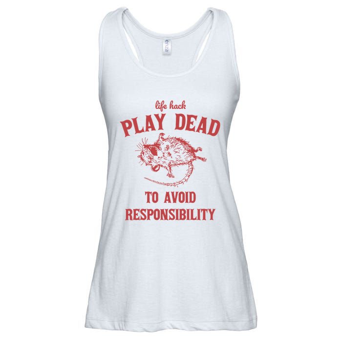 Play Dead To Avoid Responsibility Retro Ladies Essential Flowy Tank