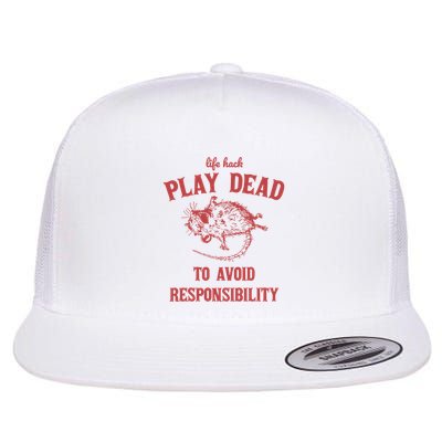 Play Dead To Avoid Responsibility Retro Flatbill Hat