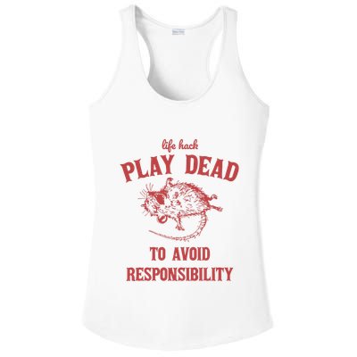Play Dead To Avoid Responsibility Retro Ladies PosiCharge Competitor Racerback Tank