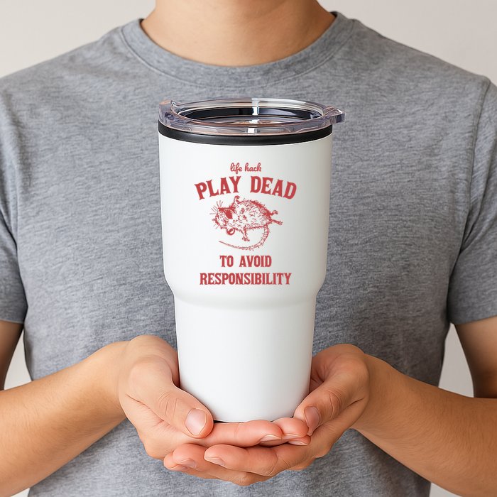 Play Dead To Avoid Responsibility Retro Tumbler