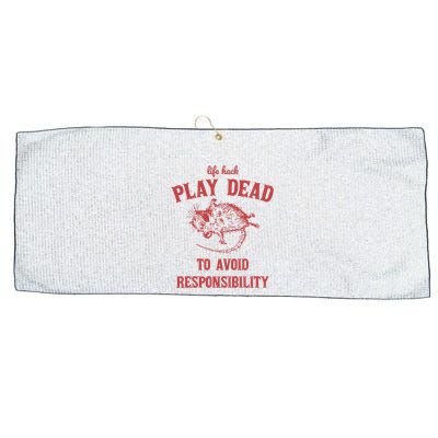 Play Dead To Avoid Responsibility Retro Large Microfiber Waffle Golf Towel