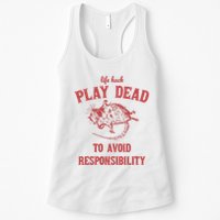 Play Dead To Avoid Responsibility Retro Womens Tank Top