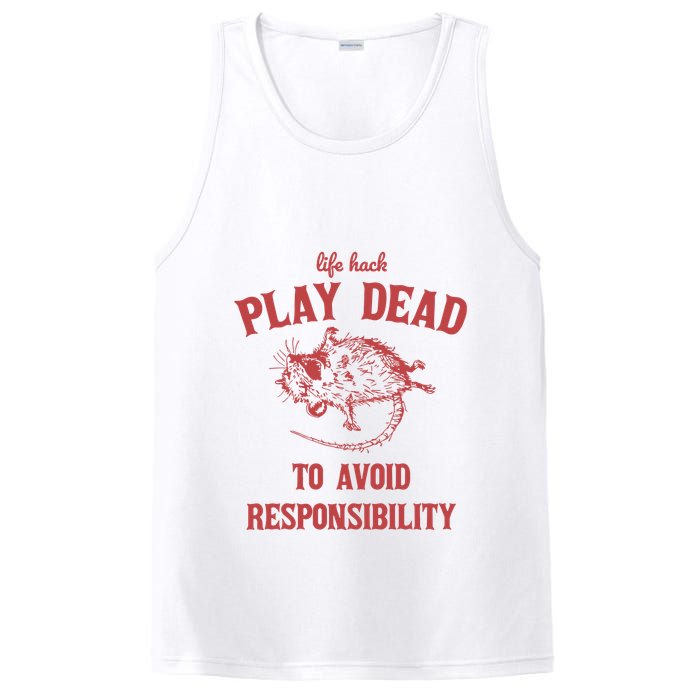Play Dead To Avoid Responsibility Retro PosiCharge Competitor Tank