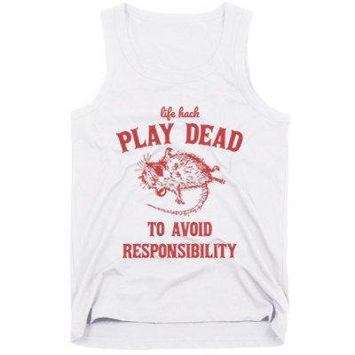 Play Dead To Avoid Responsibility Retro Tank Top