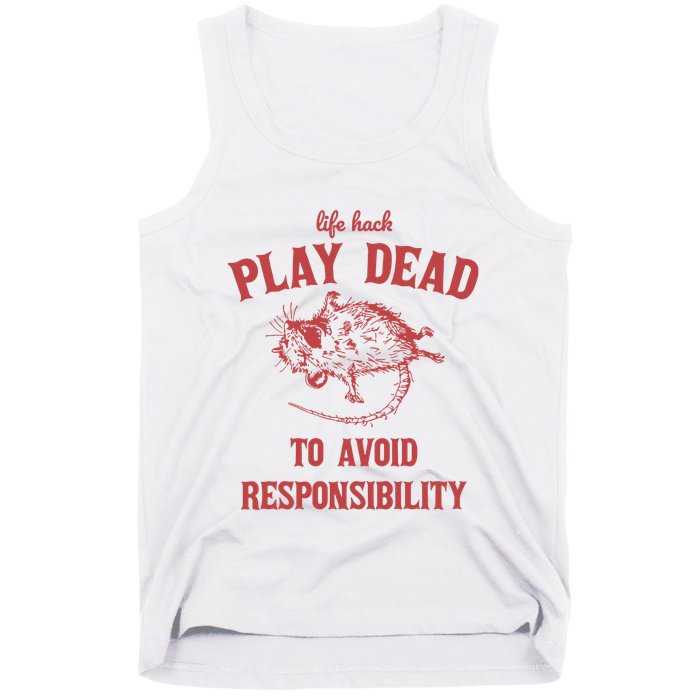 Play Dead To Avoid Responsibility Retro Tank Top