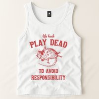 Play Dead To Avoid Responsibility Retro Tank Top