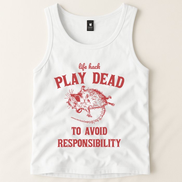 Play Dead To Avoid Responsibility Retro Tank Top