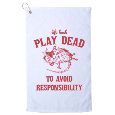 Play Dead To Avoid Responsibility Retro Golf Towel