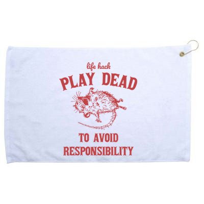 Play Dead To Avoid Responsibility Retro Grommeted Golf Towel