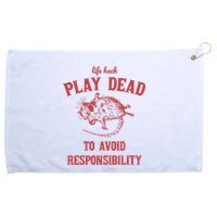Play Dead To Avoid Responsibility Retro Grommeted Golf Towel