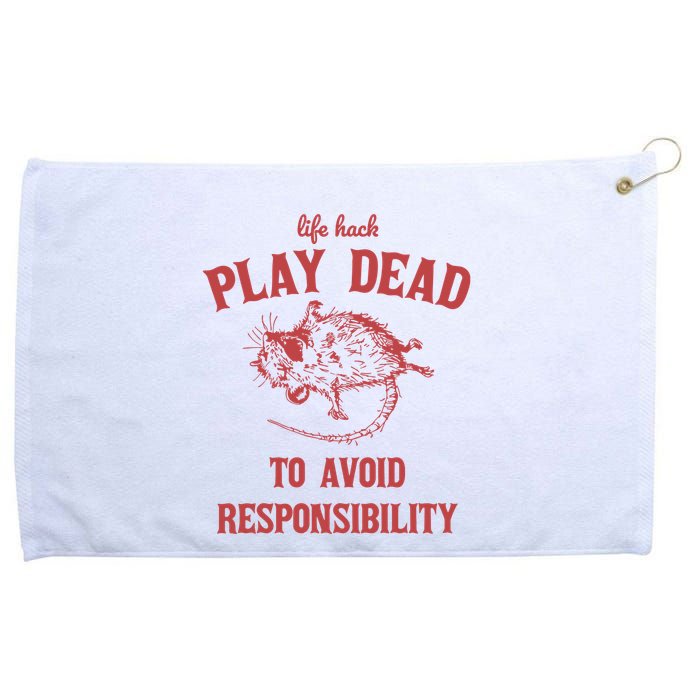 Play Dead To Avoid Responsibility Retro Grommeted Golf Towel