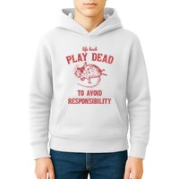 Play Dead To Avoid Responsibility Retro Kids Hoodie
