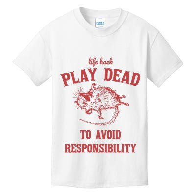 Play Dead To Avoid Responsibility Retro Kids T-Shirt