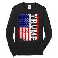 President Donald Trump Chillin Like A Felon Summer 2024 Tall Long Sleeve T-Shirt