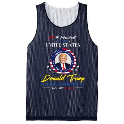 President Donald Trump Inauguration Day 2025 47th President Mesh Reversible Basketball Jersey Tank