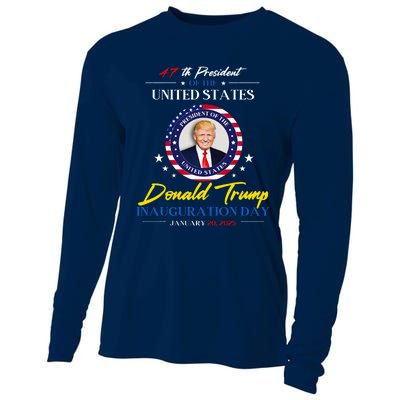 President Donald Trump Inauguration Day 2025 47th President Cooling Performance Long Sleeve Crew