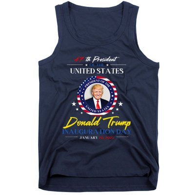 President Donald Trump Inauguration Day 2025 47th President Tank Top