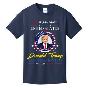 President Donald Trump Inauguration Day 2025 47th President Kids T-Shirt