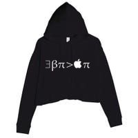 Pi Day There Exists Better Pie Greater Than Apple Pie  Pun Gift Crop Fleece Hoodie