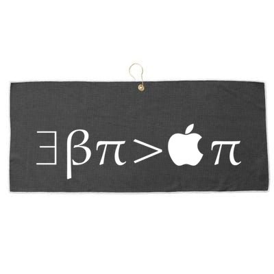 Pi Day There Exists Better Pie Greater Than Apple Pie  Pun Gift Large Microfiber Waffle Golf Towel