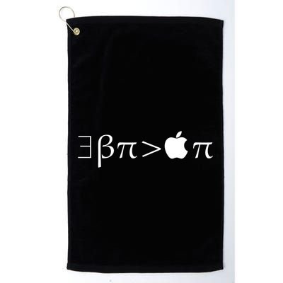 Pi Day There Exists Better Pie Greater Than Apple Pie  Pun Gift Golf Towel
