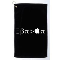 Pi Day There Exists Better Pie Greater Than Apple Pie  Pun Gift Golf Towel