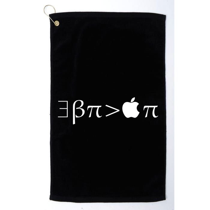 Pi Day There Exists Better Pie Greater Than Apple Pie  Pun Gift Golf Towel